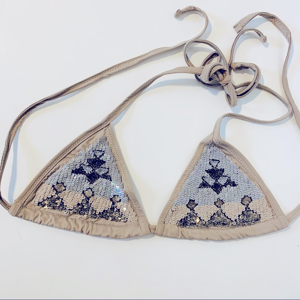 LAST CHANCE 🚀 All Saints Sequined Paloma Bikini Top 4